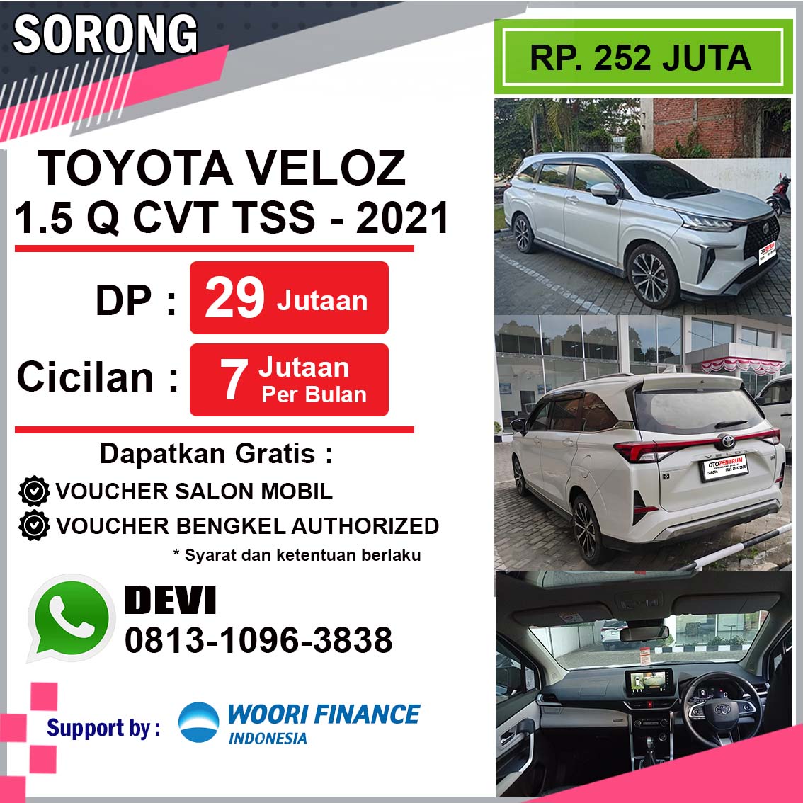VELOZ  Q CVT TSS WHITE PEARL 2021
